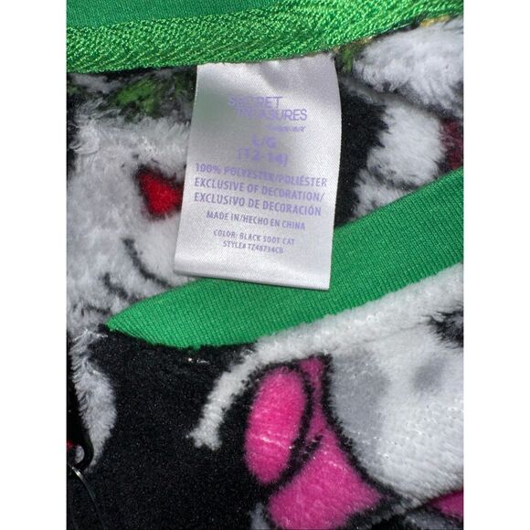 Secret treasures Cat Christmas one piece pajamas Adult Large 12 - 14. Sleepwe - Picture 7 of 7